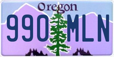 OR license plate 990MLN