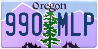 OR license plate 990MLP