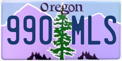 OR license plate 990MLS