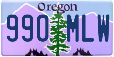 OR license plate 990MLW