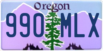 OR license plate 990MLX