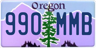 OR license plate 990MMB