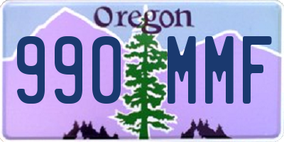 OR license plate 990MMF