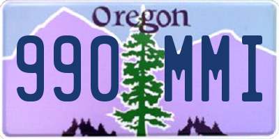 OR license plate 990MMI