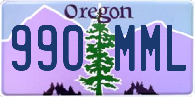 OR license plate 990MML