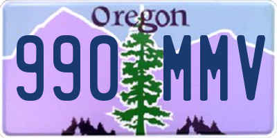 OR license plate 990MMV