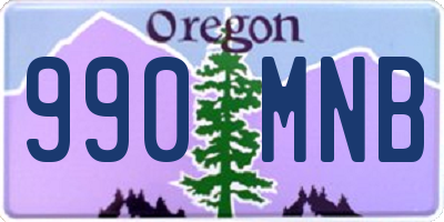 OR license plate 990MNB