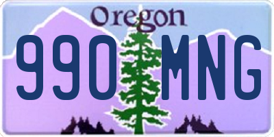 OR license plate 990MNG