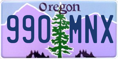 OR license plate 990MNX