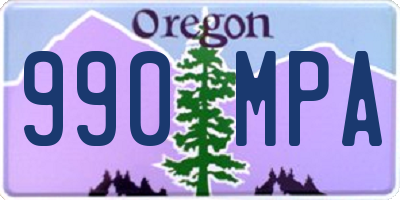 OR license plate 990MPA