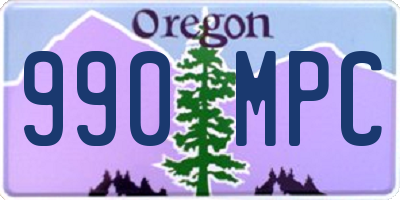 OR license plate 990MPC