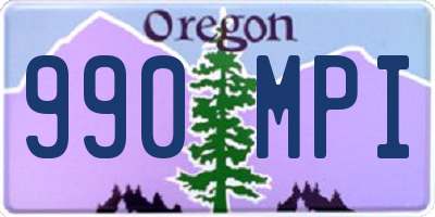 OR license plate 990MPI