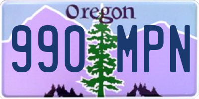 OR license plate 990MPN