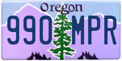 OR license plate 990MPR