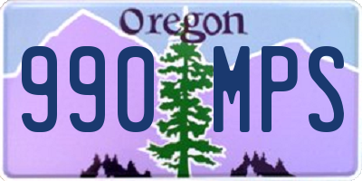 OR license plate 990MPS