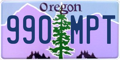 OR license plate 990MPT