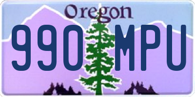 OR license plate 990MPU