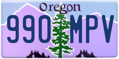 OR license plate 990MPV