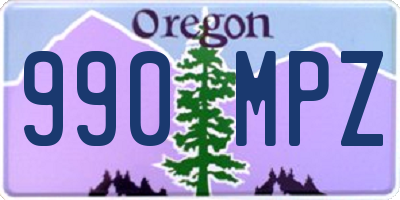 OR license plate 990MPZ