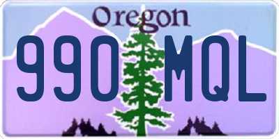 OR license plate 990MQL