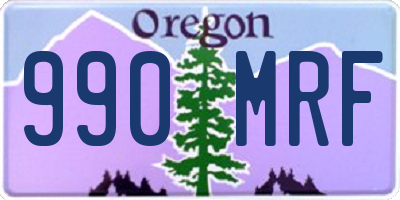 OR license plate 990MRF