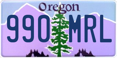 OR license plate 990MRL