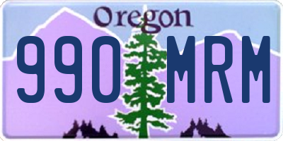 OR license plate 990MRM