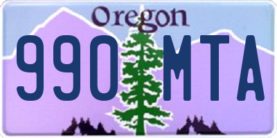 OR license plate 990MTA