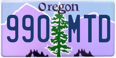 OR license plate 990MTD