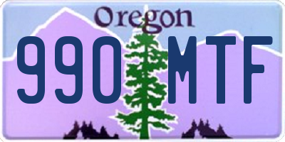 OR license plate 990MTF