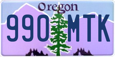 OR license plate 990MTK