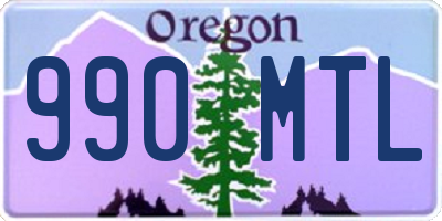 OR license plate 990MTL