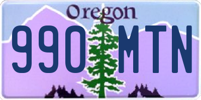 OR license plate 990MTN