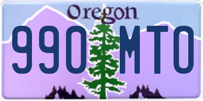 OR license plate 990MTO