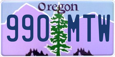 OR license plate 990MTW