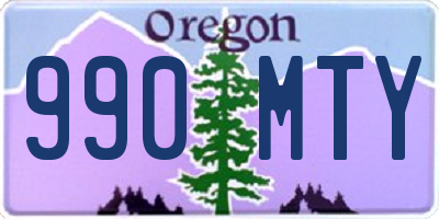 OR license plate 990MTY