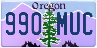 OR license plate 990MUC