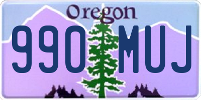 OR license plate 990MUJ