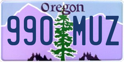 OR license plate 990MUZ