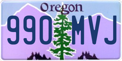 OR license plate 990MVJ