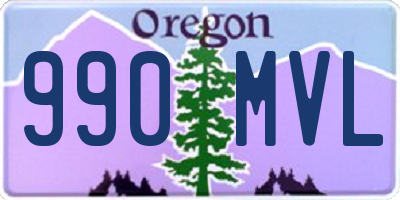 OR license plate 990MVL