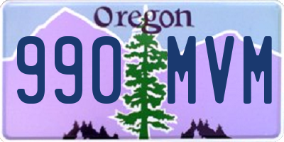 OR license plate 990MVM