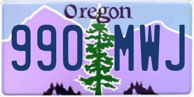 OR license plate 990MWJ