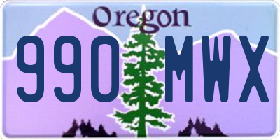 OR license plate 990MWX