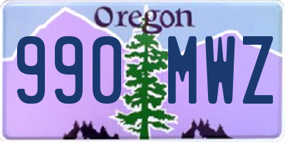 OR license plate 990MWZ