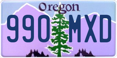 OR license plate 990MXD