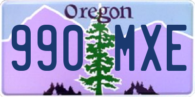 OR license plate 990MXE