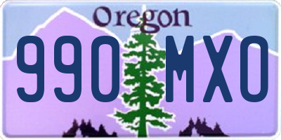 OR license plate 990MXO