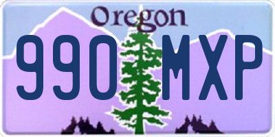 OR license plate 990MXP