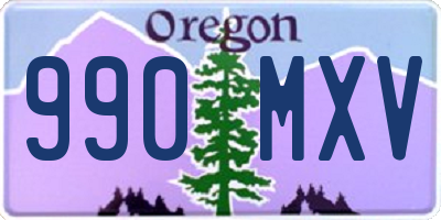 OR license plate 990MXV